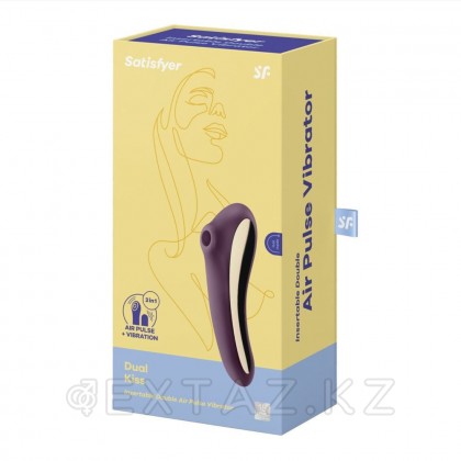 Satisfyer Dual Kiss wine күлгін вакуумды ынталандыратын діріл массажы от sex shop Extaz фото 2