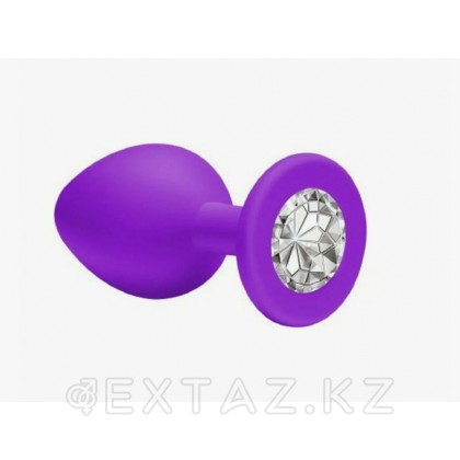 Ақ кристалды күлгін силиконнан жасалған анальды тығын (s өлшемі) от sex shop Extaz фото 3