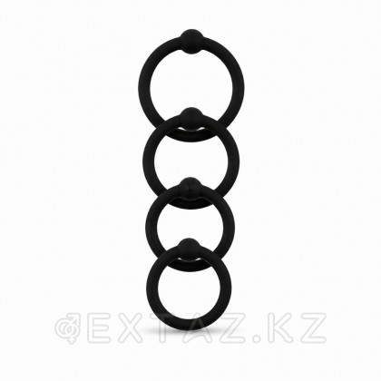Эрекциялық силикон сақиналар жинағы (4 дана) от sex shop Extaz