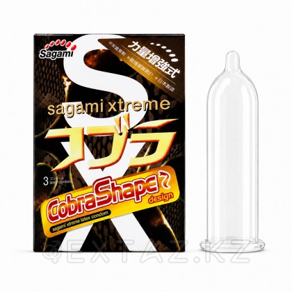 Sagami Cobra презервативтері 3 дана. конус тәрізді өте тығыз от sex shop Extaz