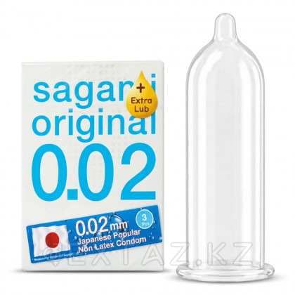 Презервативтер SAGAMI 0iginal 002 extra LUB полиуретанды 3 дана. от sex shop Extaz