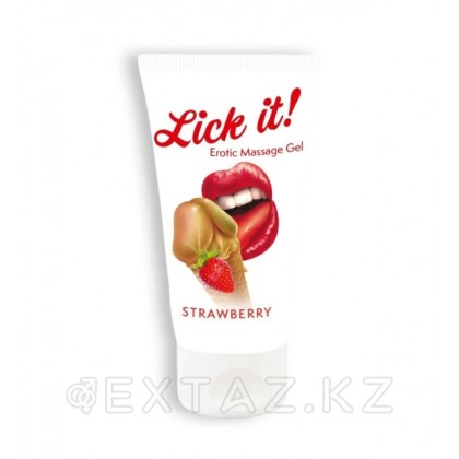 Lick it жеуге болатын массаж гелі! құлпынай дәмі 50 мл. от sex shop Extaz фото 3