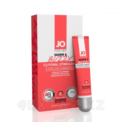 Jo WARM & BUZZY температура контрасты және дірілі бар клиторальды гель, 10 мл от sex shop Extaz фото 2