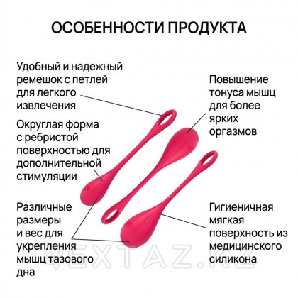 Satisfyer Yoni Power 1 қынаптық шарлар жиынтығы қызғылт от sex shop Extaz фото 7
