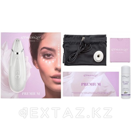 Бесконтактный клиторальный стимулятор Womanizer Premium белый/хром от sex shop Extaz фото 10