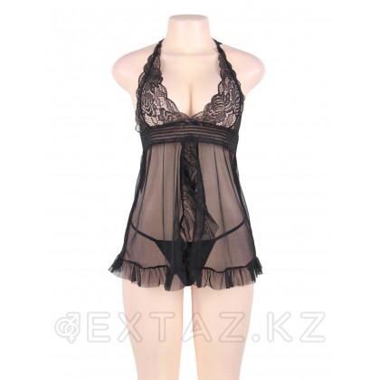 Жинақ: қара мөлдір көйлек және жіптер (M-L өлшемі) от sex shop Extaz фото 3