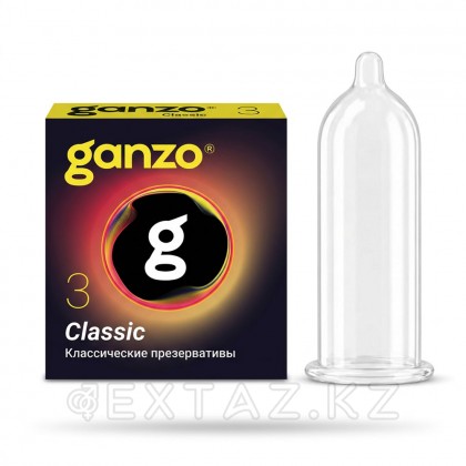 Презервативтер классикалық Ganzo Classic Black Edition 3 дана. от sex shop Extaz