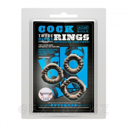 Baile Cock rings эрекциялық сақина жинағы (3 дана) от sex shop Extaz фото 6