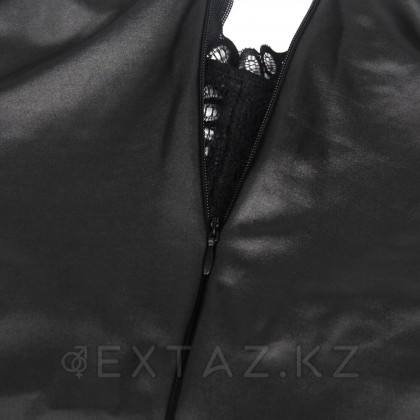 Ohyeah шілтері бар былғары көйлек + жіптер, XL-2XL от sex shop Extaz фото 8