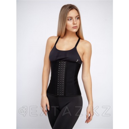 Эластичный утягивающий чёрный корсет под грудь, размер M от sex shop Extaz фото 6