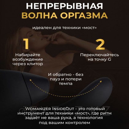 Байланыссыз клиторлық стимулятор Womanizer InsideOut от sex shop Extaz фото 10