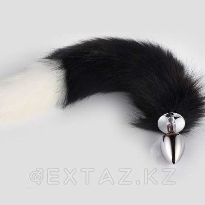 Металлический анальный плаг с хвостиком от sex shop Extaz фото 5