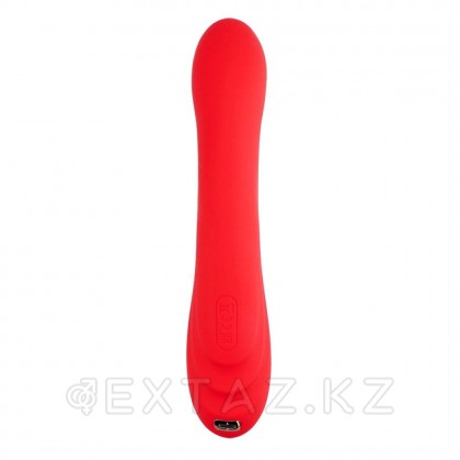 Қос стимуляциялы иілгіш вибратор, қызыл от sex shop Extaz фото 4