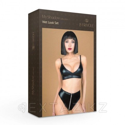 Жинақ: le frivole my Shadow, wet look, L-XL сыдырма көкірекше және трусики от sex shop Extaz фото 2