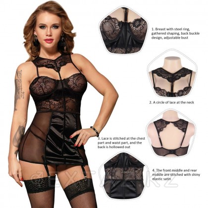 Гартер қара сәнді нәресте доллары (M-L өлшемі) от sex shop Extaz фото 6