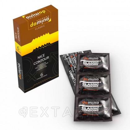 Domino Classic Nice Contour презервативтері, беті ойық, 6 дана от sex shop Extaz фото 3