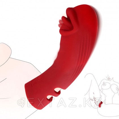 Қосымша ынталандырумен саусаққа арналған силикон вибраторы от sex shop Extaz фото 17