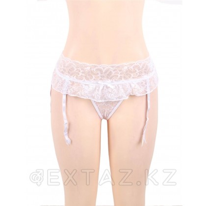 White Sexy Bow шілтерлі шұлық белбеуі (M-L) от sex shop Extaz фото 8