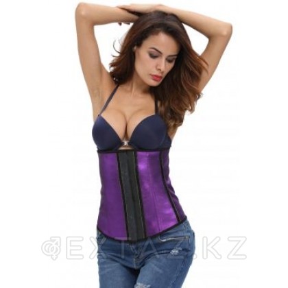 Эластичный утягивающий фиолетовый корсет под грудь, размер M от sex shop Extaz фото 3
