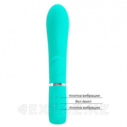 Томас супер жұмсақ қоян вибраторы (20 см) көгілдір от sex shop Extaz фото 9