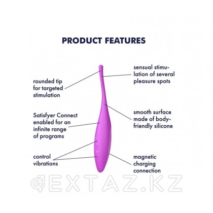 Satisfyer twirling Joy Fuchsia клиторлық вибраторы от sex shop Extaz фото 3