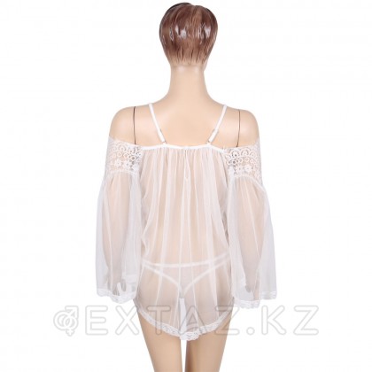 Мөлдір гүлді баспа туникасы Ақ (XS-S өлшемі) от sex shop Extaz фото 5