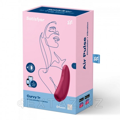 Satisfyer curvy 1 + вакуумдық клиторлық стимулятор (қою қызыл) от sex shop Extaz фото 10