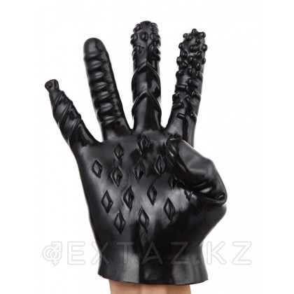 Перчатка для стимуляции Fuck fingers, черная от sex shop Extaz