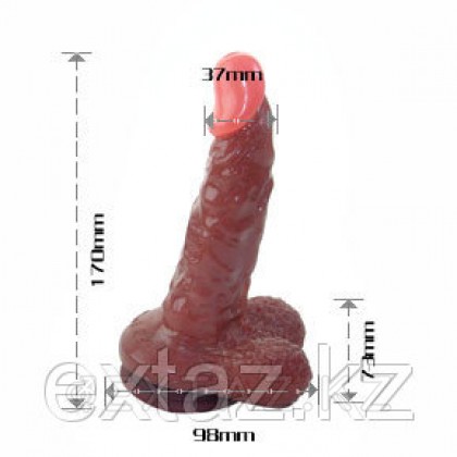 Фалоимитатор реалистик на присоске от sex shop Extaz фото 3
