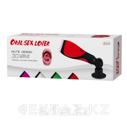 Оральный супер мастурбатор с вибрацией на присоске  от sex shop Extaz фото 9