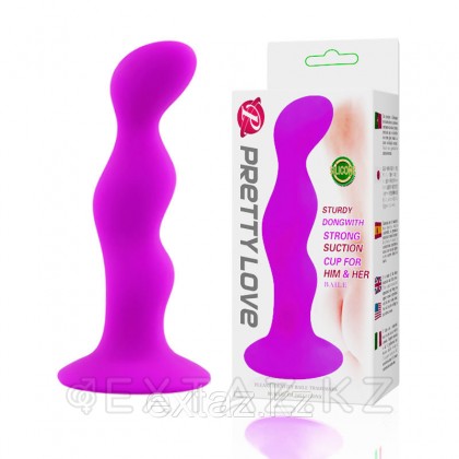 Силиконовый анальный плаг на присоске 
