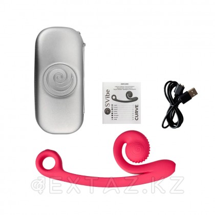 Svibe Snail CURVE Қос ынталандыру вибраторы қызғылт от sex shop Extaz фото 8