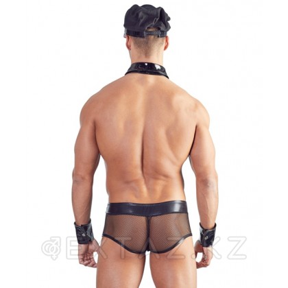 Виниловый костюм полицейского (кепка, галстук, браслеты, трусы) от sex shop Extaz фото 4