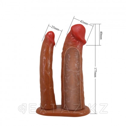 Yairon пениске арналған қос саптама, 17,5 см, жалаңаш от sex shop Extaz фото 4