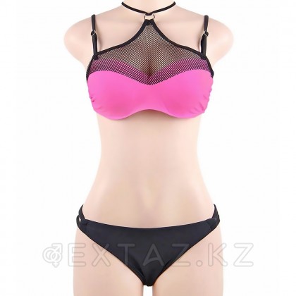 Купальник с завязками на шее Mesh Pink (M) от sex shop Extaz фото 2