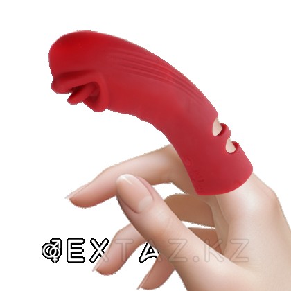 Қосымша ынталандырумен саусаққа арналған силикон вибраторы от sex shop Extaz фото 8