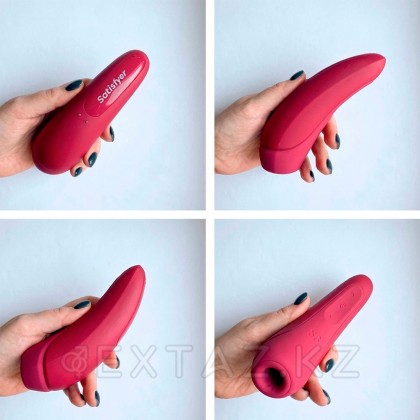 Satisfyer curvy 1 + вакуумдық клиторлық стимулятор (қою қызыл) от sex shop Extaz фото 11
