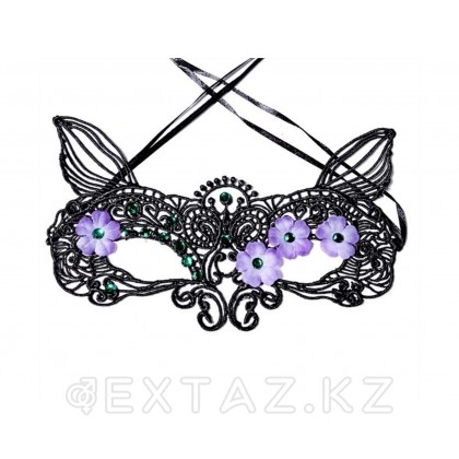 Кружевная маска со стразами и цветочками  от sex shop Extaz