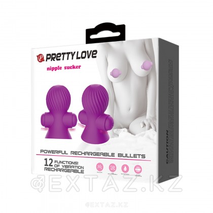 Дірілмен емізік стимуляторы (2 дана) күлгін от sex shop Extaz фото 9
