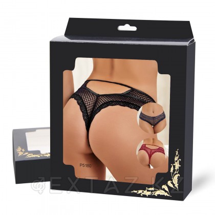 Танга ханымдарының қара трусикасы (өлшемі 3XL-4XL) от sex shop Extaz фото 6