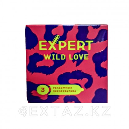 EXPERT WILD LOVE № 3 презервативтер (нүктелері бар қабырға), 3 дана. от sex shop Extaz