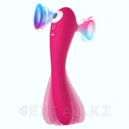 Сгибаемый вибратор с воздушной стимуляцией и подогревом от sex shop Extaz фото 2