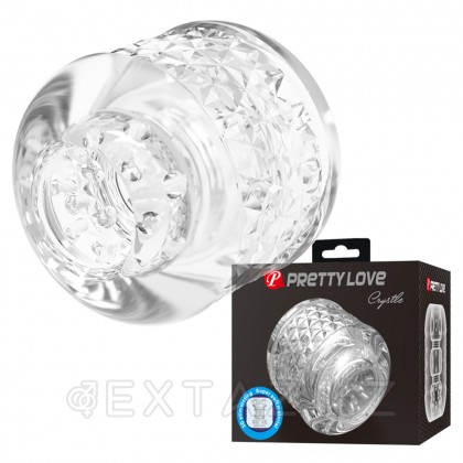 Crystle текстуралы арнасы бар Мастурбатор мөлдір от sex shop Extaz