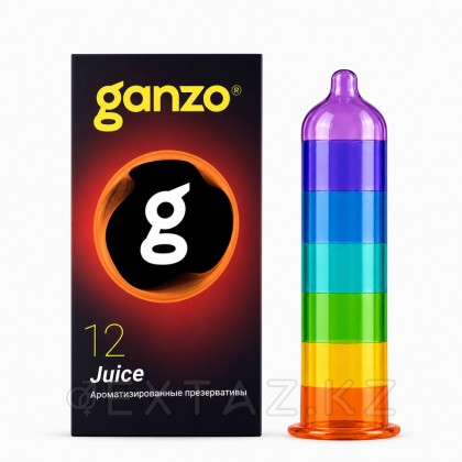 Ganzo Juice Black Edition хош иістендірілген презервативтер, түрлі-түсті 12 дана. от sex shop Extaz