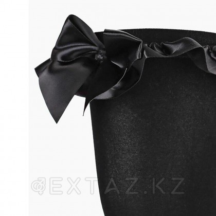 Сатин садақтары бар тығыз қара шұлықтар (Sense) (S/M) от sex shop Extaz фото 6
