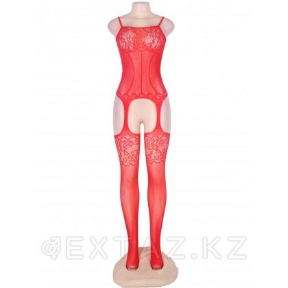 Эротический комбинезон с чулками Foxy Red (XS-M) от sex shop Extaz фото 5