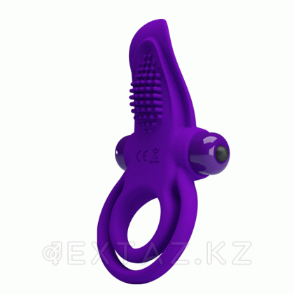 Эрекционное виброкольцо со стимуляцией клитора, 10 режимов от sex shop Extaz фото 6