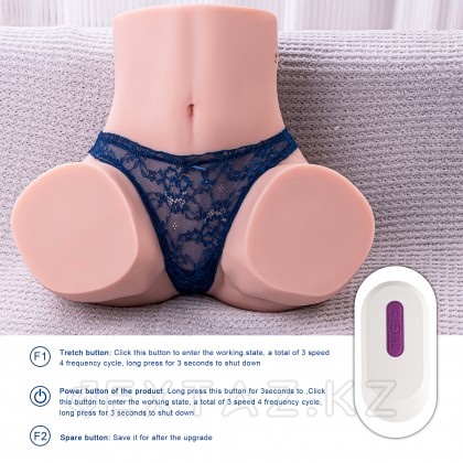 Gina үйкеліс функциясы бар шынайы Қос мастурбатор от sex shop Extaz фото 3