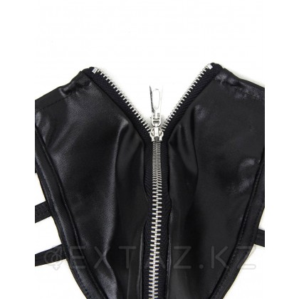 Ohyeah Zipper Black былғары ерлер жіптері, найзағай, L от sex shop Extaz фото 6