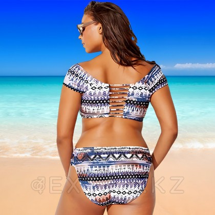 Купальник с короткими рукавами раздельный Fashion Print (3XL) от sex shop Extaz фото 3
